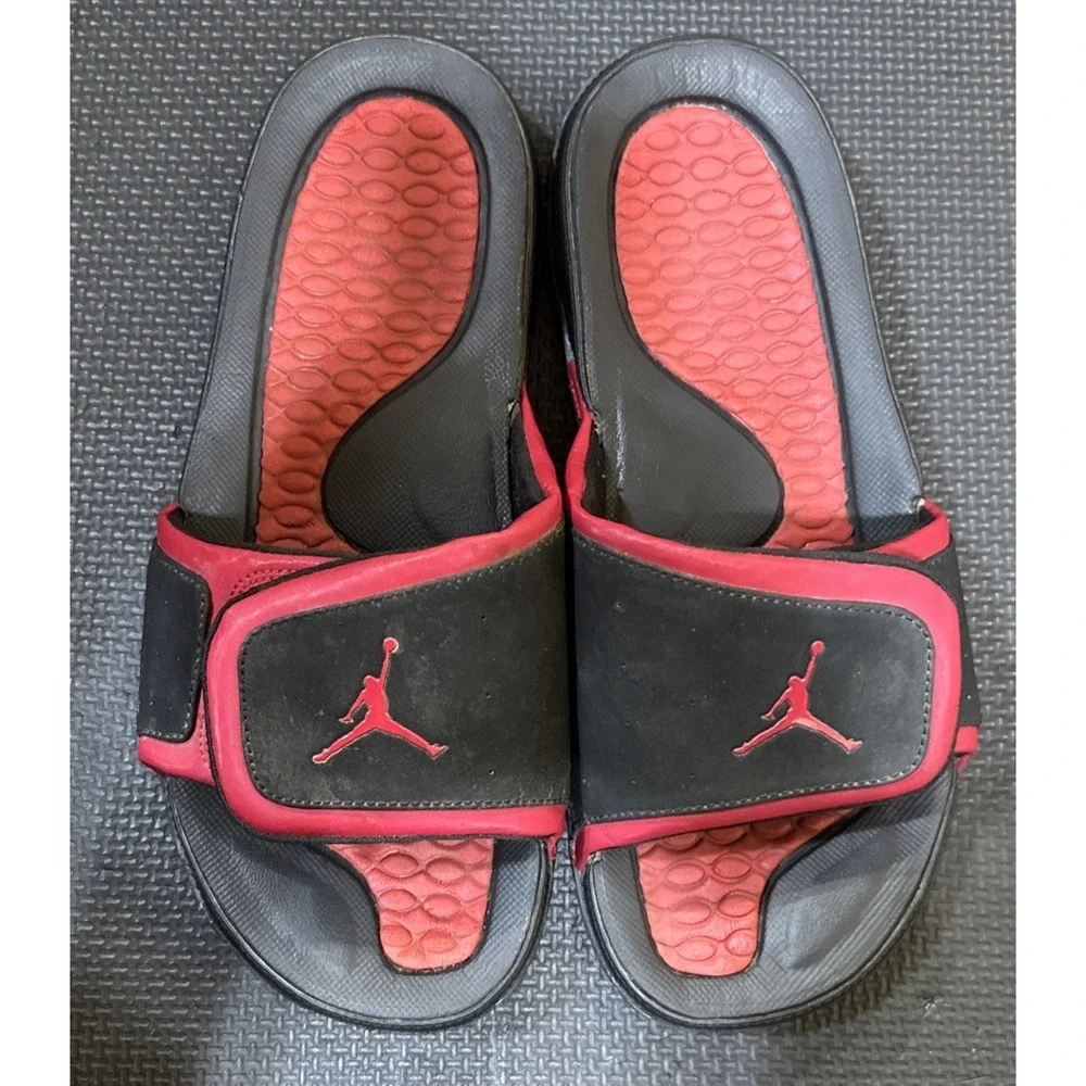 Nike Air Jordan Hydro 2 Slides Men's Size 8 | Black /Red | Chicago | 312527-003